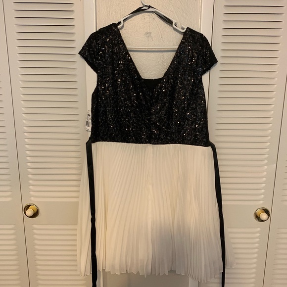 NWT Black and white sequin party dress. - Picture 2 of 5